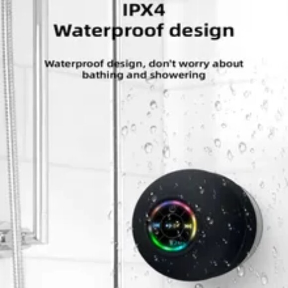 BTS-07 LED Colorful Light IPX4 Waterproof Wireless Bluetooth Speaker - Picture 4 of 8